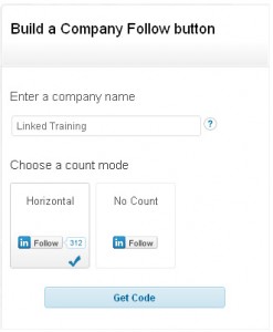 LinkedIn Company Follow button LinkedIn Company Follow button