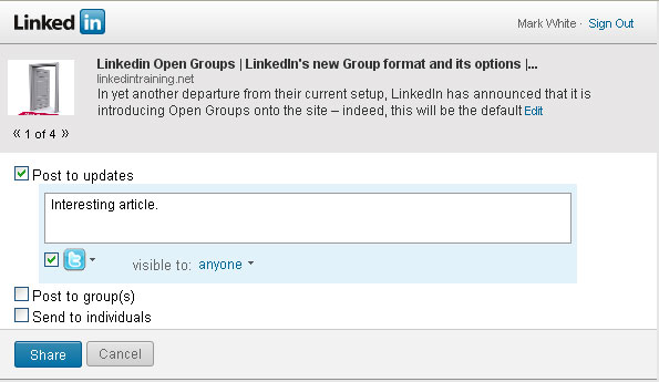 Linkedin Share Button options Linkedin Share Button options