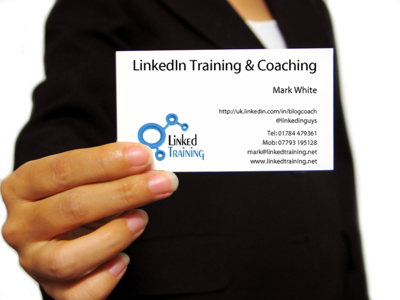 how to put linkedin on business card